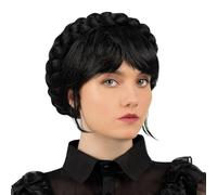 My Other Me - Parrucca treccia corona da donna adulta nera con peso di 220 g. Un tocco scuro ed enigmatico per completare la tua caratterizzazione
