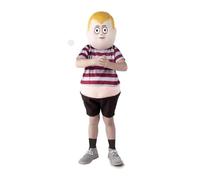 My Other Me - Pugsley Addams, costume da bambino con maglietta con pancia, pantaloni e maschera in rosso e nero, taglia 10-12 anni. Perfetto per far rivivere lo spirito della famiglia Addams