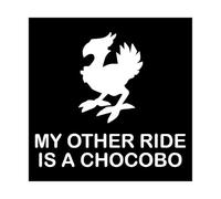 My Other Ride Is A Chocobo Motorcycle Car Decal Sticker Vinyl 15x13.5 cm | Cool funny car decal, waterproof vinyl, easy peel and stick, fits cars trucks SUVs(3,20x18 cm)