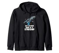 My Other Ride Is A Starship Funny Sci-Fi Space Design Felpa con Cappuccio