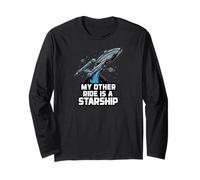 My Other Ride Is A Starship Funny Sci-Fi Space Design Maglia a Manica