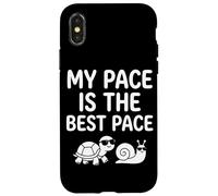 My Pace Is The Best Pace Lumaca Tartaruga Vita lenta senza fretta Custodia per iPhone X/XS