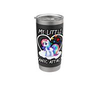 My Panic Little Attack Vintage Pony Funny Graphic Bicchiere termico in acciaio inox doppia parete