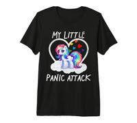 My Panic Little Attack Vintage Pony Funny Graphic Maglietta Premium