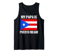 My Papa Is Puerto Rican Pride Rico Bandiera Paese Canotta
