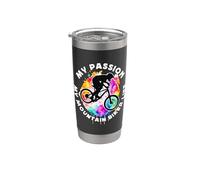 My Passion My Mountain Biker Mountain Bike Mountain Biker Bicchiere termico in acciaio inox doppia parete
