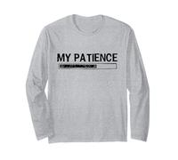 My Patience Loading Bar Sarcastic Funny Humor Maglia a Manica