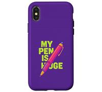 My Pen is Enorme Funny Adult Joke Custodia per iPhone X/XS