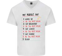 My Perfetto Giorno Be The Best Mum Mamma Giorno Uomo Scollo A V Cotone T-Shirt