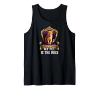 My Pet Is The Boss Funny Regal Cat On Throne Canotta