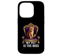 My Pet Is The Boss Funny Regal Cat On Throne Custodia per iPhone 14 Pro