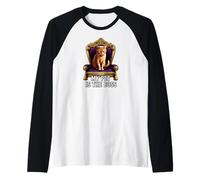 My Pet Is The Boss Funny Regal Cat On Throne Maglia con Maniche Raglan
