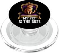 My Pet Is The Boss Funny Regal Cat On Throne PopSockets PopGrip per MagSafe