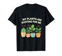 My Plants Are Rooting Divertente Gioco di Parole per Gli Amanti delle Piante d'appartamento Maglietta