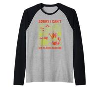 My Plants Need Me Vintage Giardino delle donne Maglia con Maniche Raglan