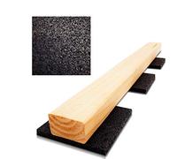 My Plast belastbare Bautenschutzmatte Tappetini in Gomma per terrazze, Impermeabili, per Pavimenti in Legno, Nero, 6 mm-200 Stück