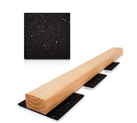 My Plast belastbare Bautenschutzmatte Tappetini in Gomma Resistenti all'Acqua per terrazze in Legno, Nero, 3 mm-50 Stück