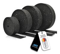 My Plast Rotolo di cuscinetti per terrazze, 10.000 x 80 x 8 mm, 1 pezzo, antiscivolo e resistente alle intemperie, distanziatore impermeabile per terrazze e cortili, resistente, rotolo di gomma per