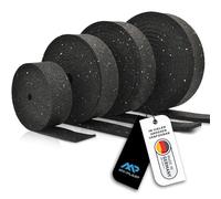 My Plast Rotolo di cuscinetti per terrazze, 10 m x 50 mm x 8 mm, in granulato di gomma, per costruzioni, isolamento acustico e taglio, per terrazze, WPC e balcone