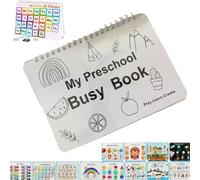 My Preschool Busy Book, Preschool Learning Activities-Toddler Busy Book for Kids, Busy Board per Bambini, Giochi Montessori, Giochi Educativi Tabellone Attivitài, Gioco Educativo Pannello Sensoriale