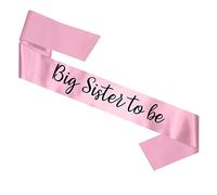 My Pretty Little Gifts Fascia per fratello maggiore con scritta "Big Sister to be", celeste e rosa chiaro, per fratelli più grandi, baby shower, rivelazione di genere, annuncio di gravidanza (sorella