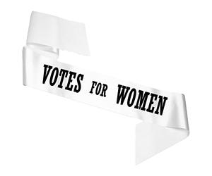 My Pretty Little Gifts 'Votes for Women' Suffragette Bambino Taglia Fascia: Verde, Viola, Giallo, Bianco: Emmeline Pankhurst Costume Bambini (Bianco)