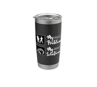 My Problem My Pittogramma Mom Punto Croce Punto Croce Bicchiere termico in acciaio inox doppia parete