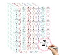 My Pronouns are - Adesivi adesivi da 2,5 cm con scritta "Hello My Pronouns are She Her Her He He Him They Them Them Them Thirs" adesivi di genere per pianificare l'identità, calendario, scrapbooking