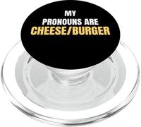 My Pronouns Are Cheese/Burger Funny Food Humor Tees and More PopSockets PopGrip per MagSafe