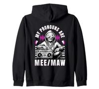 My Pronouns Are Mee Maw Funny Hip Hop Grandma Meme Gifts Felpa con Cappuccio