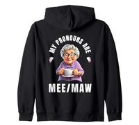 My Pronouns Are Mee Maw Funny Nana Grandma Meme Gifts Felpa con Cappuccio