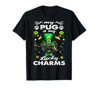 My Pug Is My Lucky Charm Dog St Patricks Day Dogs Lovers Maglietta