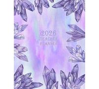 My Purple Crystal 2026 Teacher Planner Weekly and Monthly: Minimalist Lesson Record, Calendar Organizers, goal, to do list