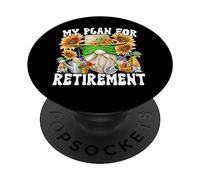 My Retirement Plan Gardening Gnome For Retired Garden Daddy PopSockets PopGrip Adesivo