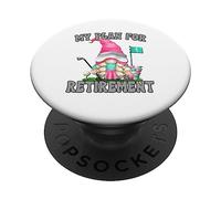 My Retirement Plan Golf Mom Gnome For Retired Grandma Life PopSockets PopGrip Adesivo