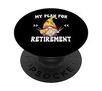 My Retirement Plan Is Painting Gnome Retired Grandpa Life PopSockets PopGrip Adesivo