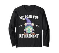 My Retirement Plan Ski Mom GNOME Women Retired Grandma Life Maglia a Manica