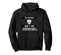 My Rights Don't End Where Your Feelings Begin Citazione Design Felpa con Cappuccio