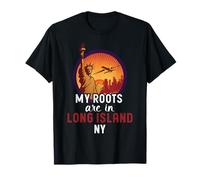 My Roots Are in Long Island, maglietta con statua, skyline, donna e uomo Maglietta