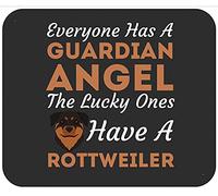 My Rottweiler Is A Guardian Angel Tee Who Loves Pets Mousepad Comodo Tappetino per Mouse Piccolo Mouse Pad for Computer Accessori Scrivania Ufficio 25X30Cm