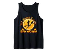 My Rough Collie Rides Shotgun Funny Dog Halloween Costume Canotta