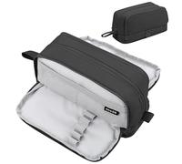 My Royale - Astuccio scolastico 4 scomparti, astuccio grande capacità, astucci per scuola, astucci grandi, materiale scolastico, tutti i tuoi utili organizzati, Pencil Case, colore nero., Nero