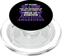 My Scars Epilepsy Awareness Nastro Viola Epilettico PopSockets PopGrip per MagSafe