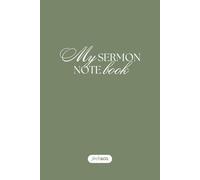 My Sermon notebook: Sage green - Church notes