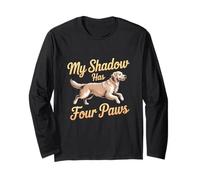 My Shadow Has Four Paws Meme Divertente Amante dei Cani My Shadow Paws Maglia a Manica