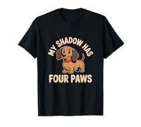 My Shadow Has Four Paws Meme Divertente Amante dei Cani My Shadow Paws Maglietta