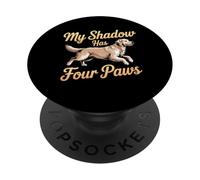 My Shadow Has Four Paws Meme divertente amante dei cani My Shadow Paws PopSockets PopGrip Adesivo