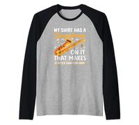 My Shirt Has A Saxophone On It Divertente Sassofonista Musicista Maglia con Maniche Raglan