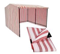 My ShopFittings Ltd - Telone a righe resistente da 170 g/m², impermeabile, versatile, per esterni (rosso e bianco, 2,7 m x 3,5 m)
