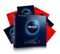MY.SIZE PRO 60mm Lubrificato Dritto Grande Teat-Ended Trasparente Condom Box Of
